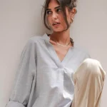 Sunday Oversized Blue Stripe Shirt