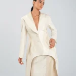 #1 Panelled Beige Blazer