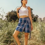 Blue/White Checkered Neilos Skorts